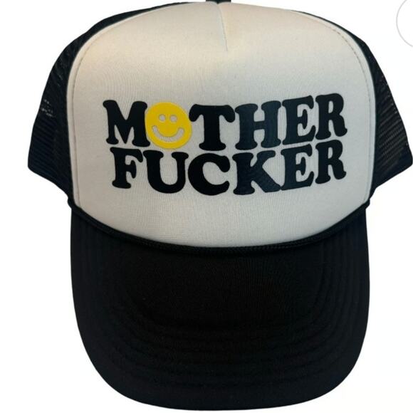 MOTHER The 10-4 Trucker Hat in Smile F*ker New